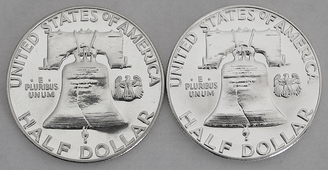 56-Proof-Franklin-Half-Dollars-With-Different-Size.-Common?