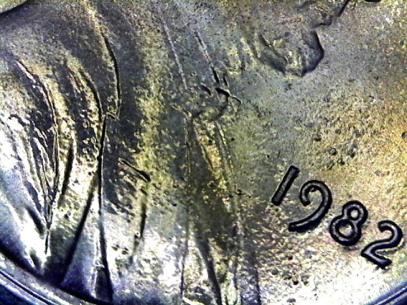 1982-P-Lincoln-Penny---Cracked-Die-And-Doubling?