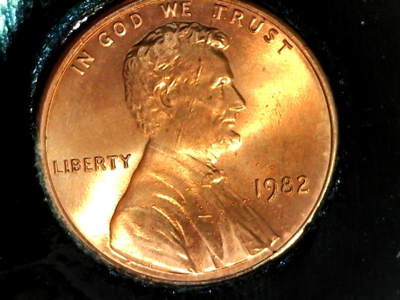 1982-P-Lincoln-Penny---Cracked-Die-And-Doubling?