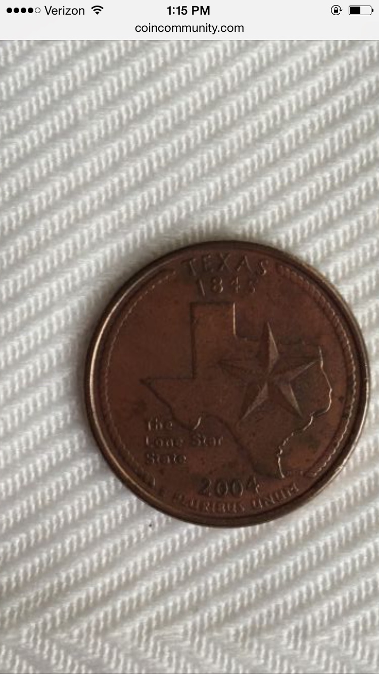 Copper-Colored-2004-Texas-State-Quarter