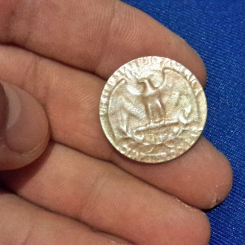 1966-Quarter-Missing-Clad-On-Reverse-And-Obverse?