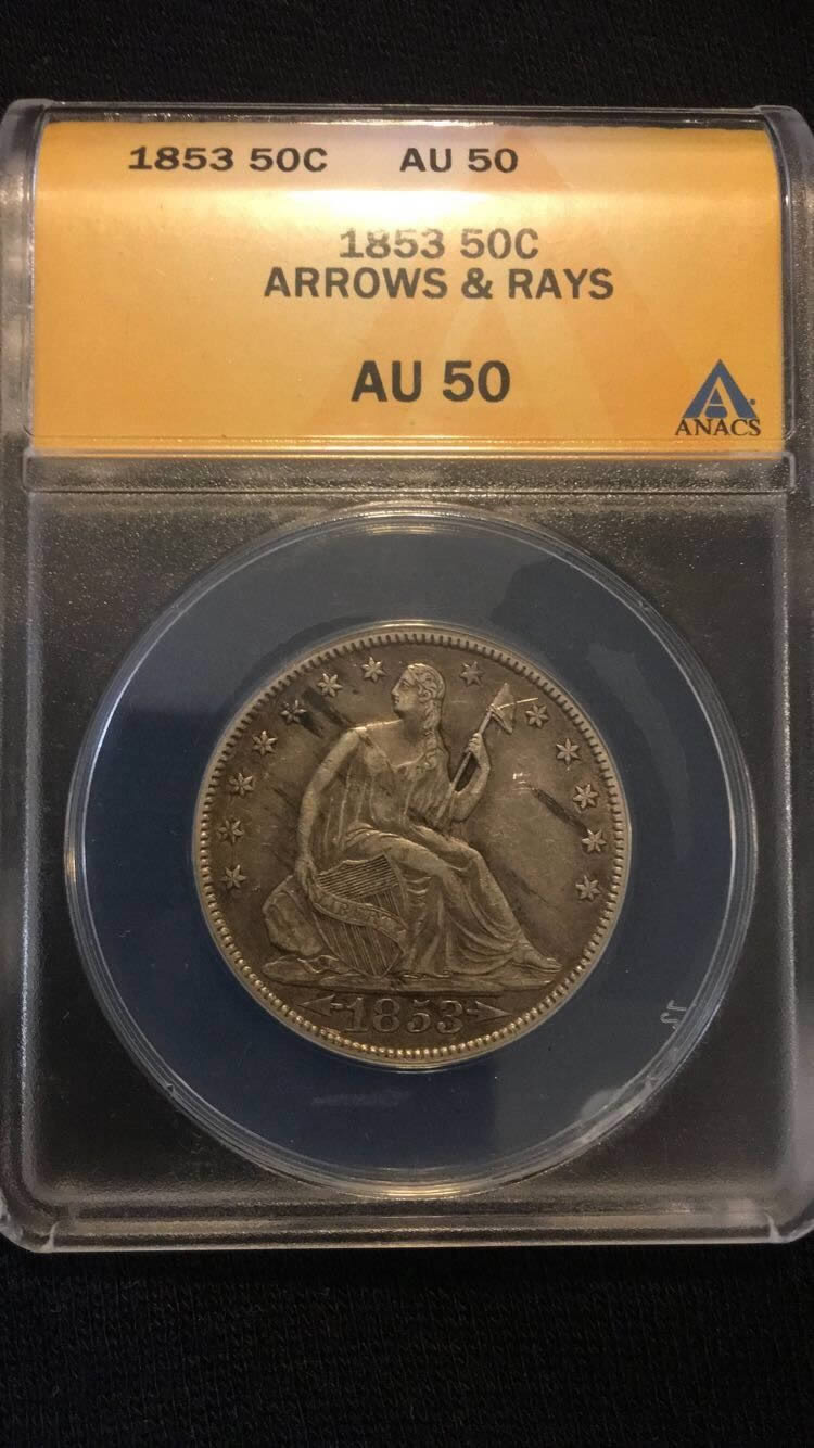 1853-Seated-Liberty-Half-Dollar-For-Grading