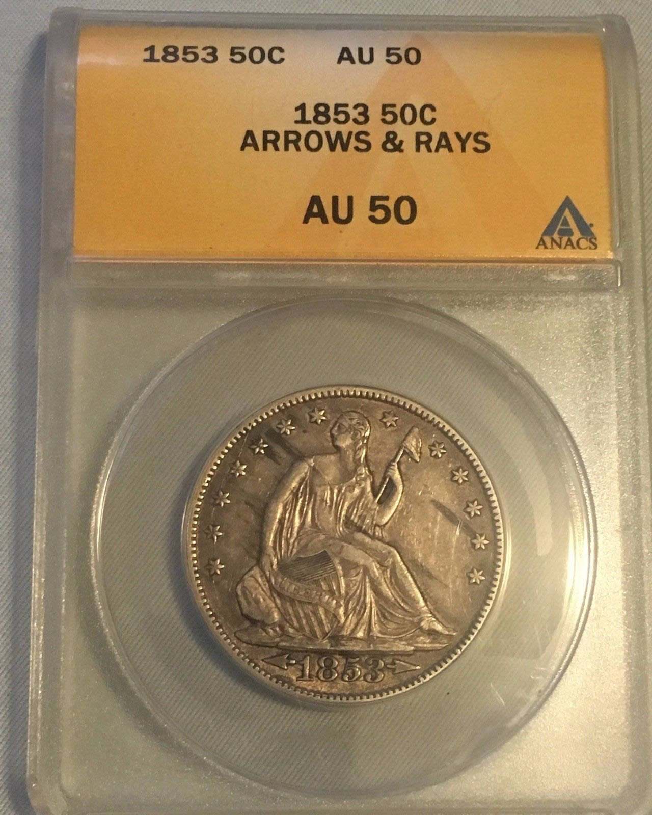 1853-Seated-Liberty-Half-Dollar-For-Grading