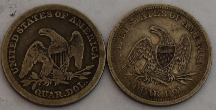 1847-And-1854-Seated-Liberty-Quarters-Grade-Opinions