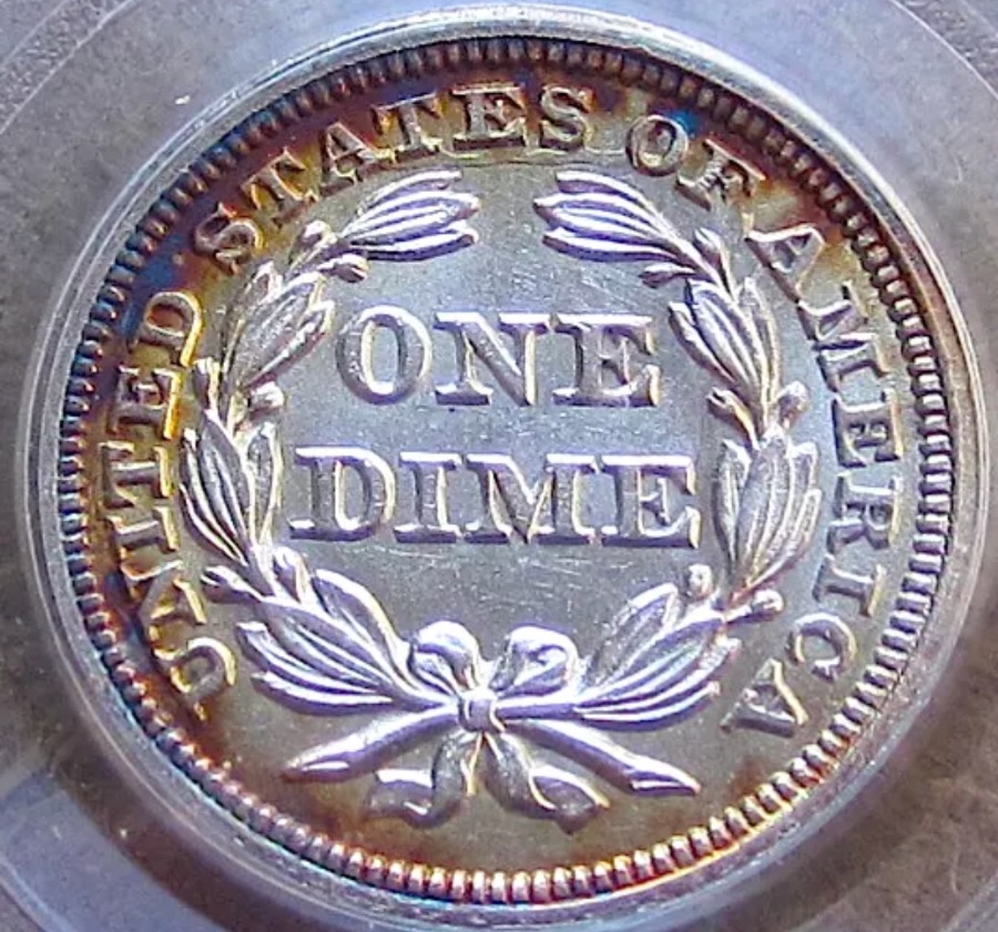 1853-Arrows-Seated-Liberty-Dime-For-Grading