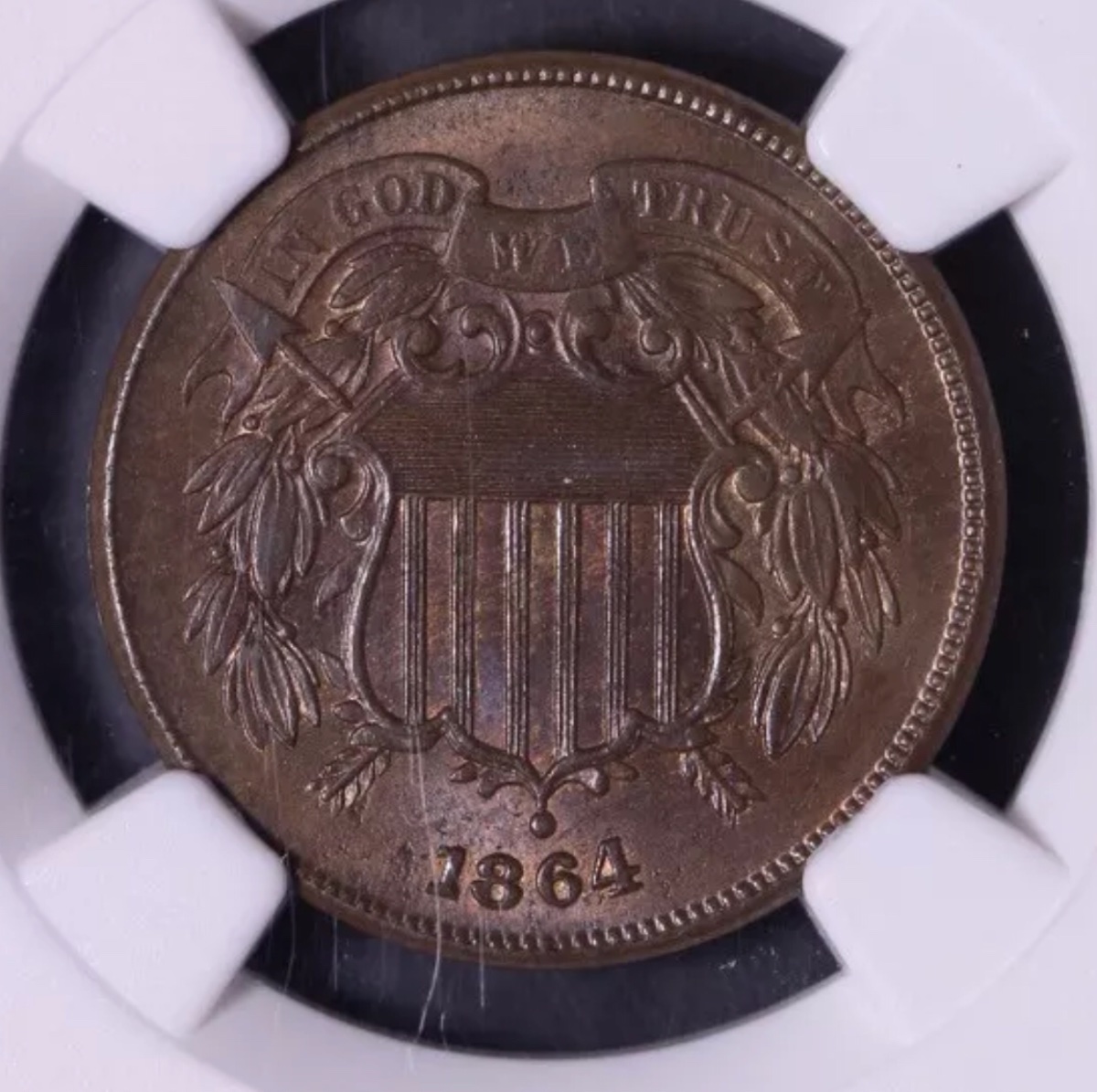 1864-2-Piece-Cents-For-Grading