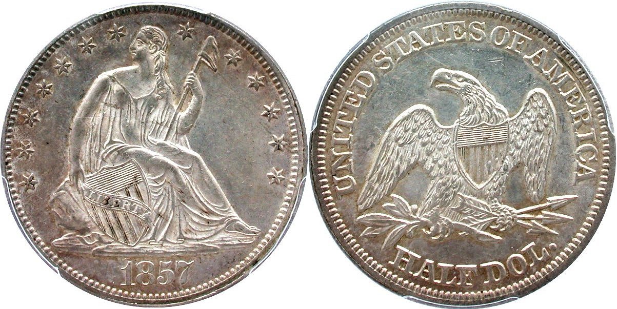 1857-Seated-Half-Dollar-For-Grading