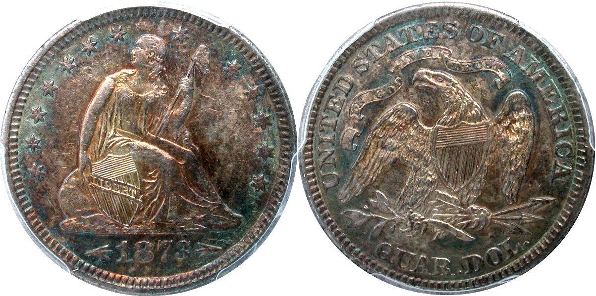 1873-Seated-Liberty-Quarter-For-Grading
