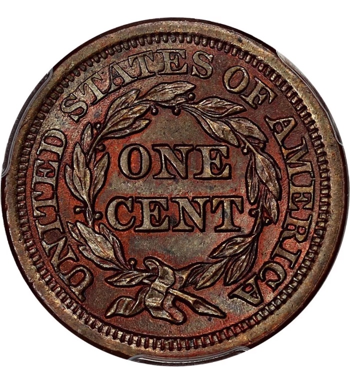1853-Braided-Hair-Large-Cents-For-Grading