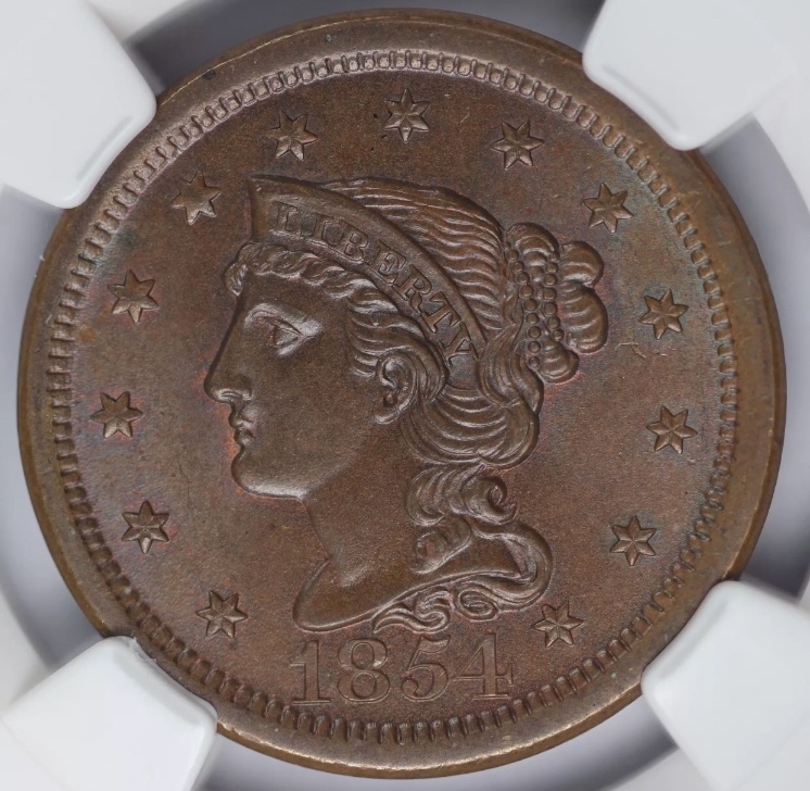 1854-&-1855-Braided-Hair-Cents.-You-Vs-NGC