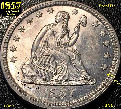 1857-Seated-Quarter-For-Grading