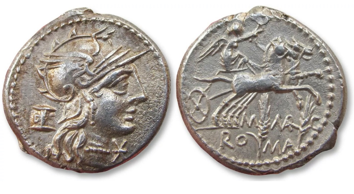 Denarius-M.-Marcius-134-BC-Authenticity-&-Identification