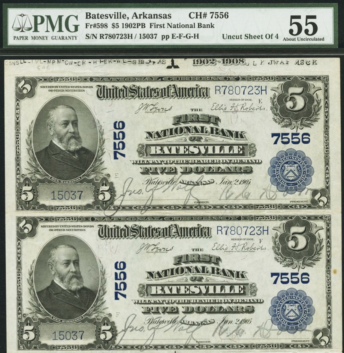 Fresh-Eyes...odd-Ink-Mark-1914,-$1,-Fr-713