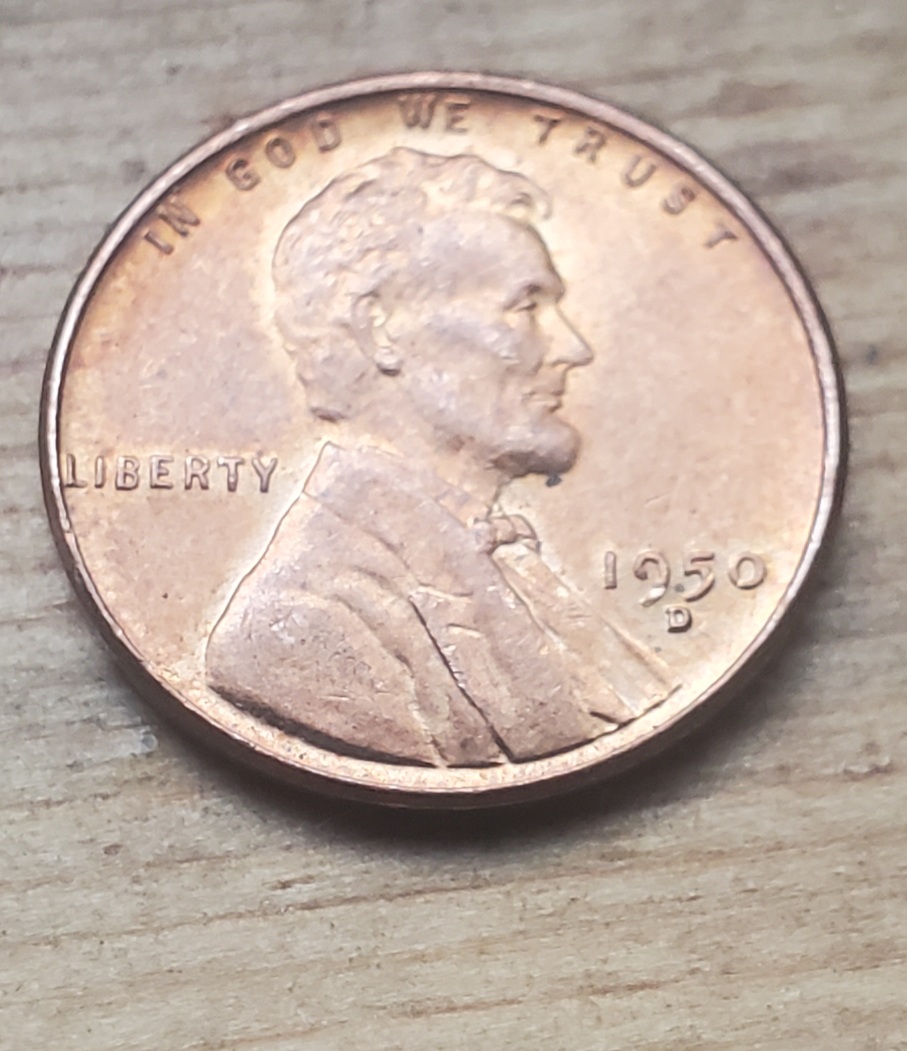 Coin-Roll-Hunting-Today-Good-Looking-1950-D-Wheat-Penny