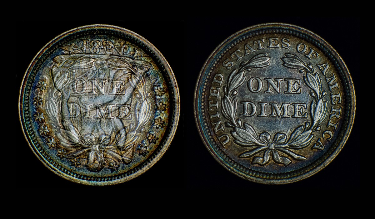 Any-Seated-Dime-Specialists-,-1854-Variety