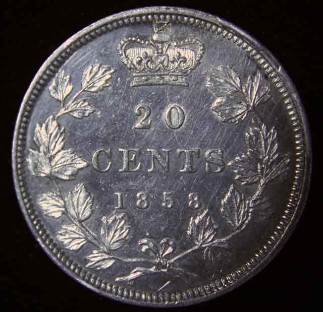 1858-Twenty-Cents