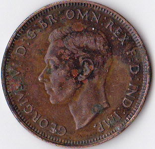 George-VI-1/2-And-1-Penny-4-Coins