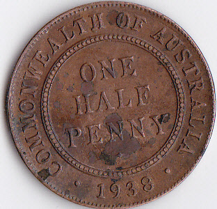George-VI-1/2-And-1-Penny-4-Coins