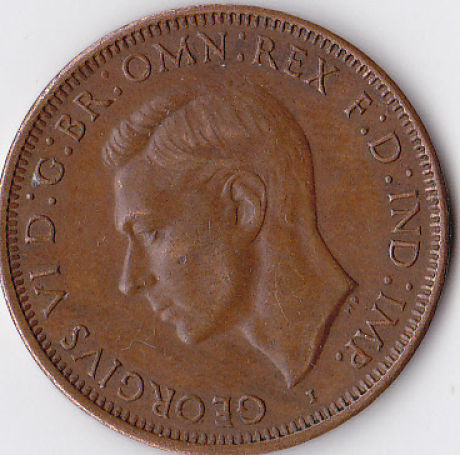 George-VI-1/2-And-1-Penny-4-Coins