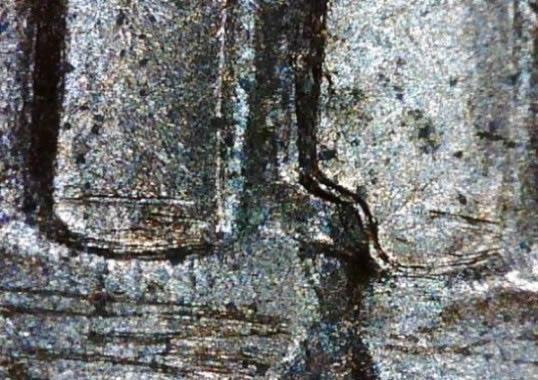 1983-P-Lincoln-Cent-With-Clashed-Die,-Large-Die-Crack,-Etc..