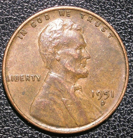 1951-D-1MM-001-Lincoln-Wheat-Cent