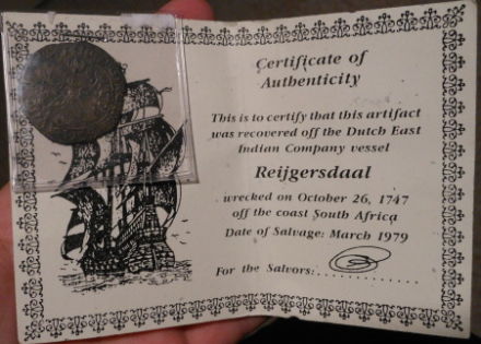 Legitimate-Reijgersdaal-Shipwreck-Coin,-Coa?