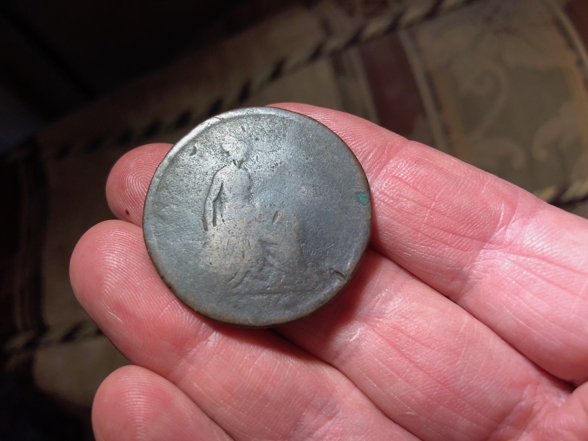 Identification-Of-Very-Worn-UK-Copper-Coin
