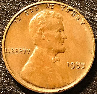 1955-Wheat-Penny:-2-Cuds-On-Reverse