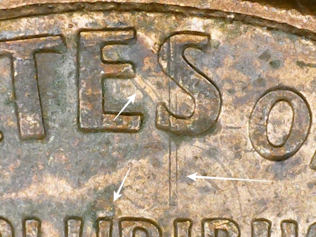 1996-D-Cent-Line-Down-Middle-Of-Reverse-And-Drag-On-Obverse