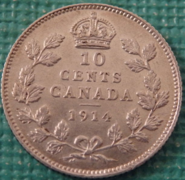 1914-Dime-For-Grade,-Value