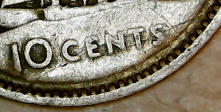 Canada-1940-10-Cents--Large-Die-Crack-?