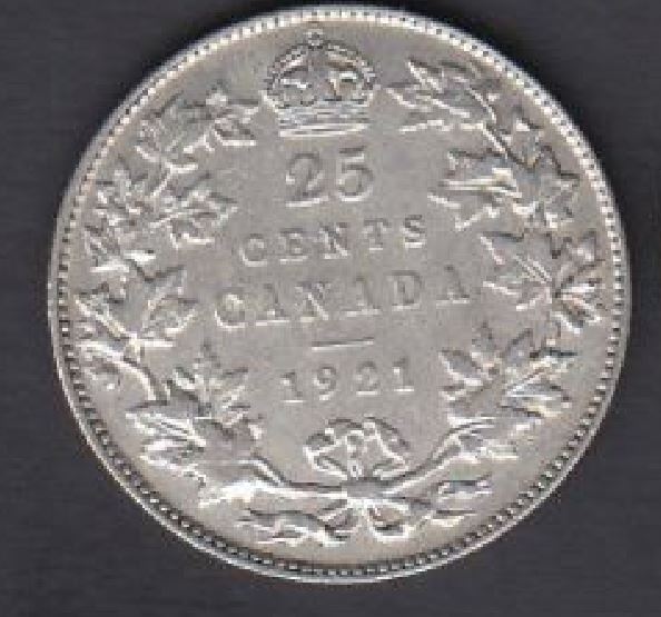 Canada-1921-25-Cent-Grade