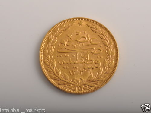 Turkey-Ottoman-Vahdeddin-50?-Kurus-Gold-Coin