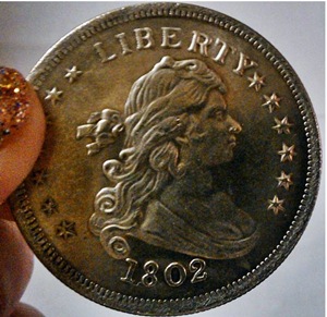 Real-1802-Silver-Dollar-/-Goloid-Pattern-Coin?
