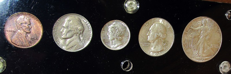 Making-Use-Of-An-Empty-Capital-Holder-With-A-1941-Phila-5-Coin-Set
