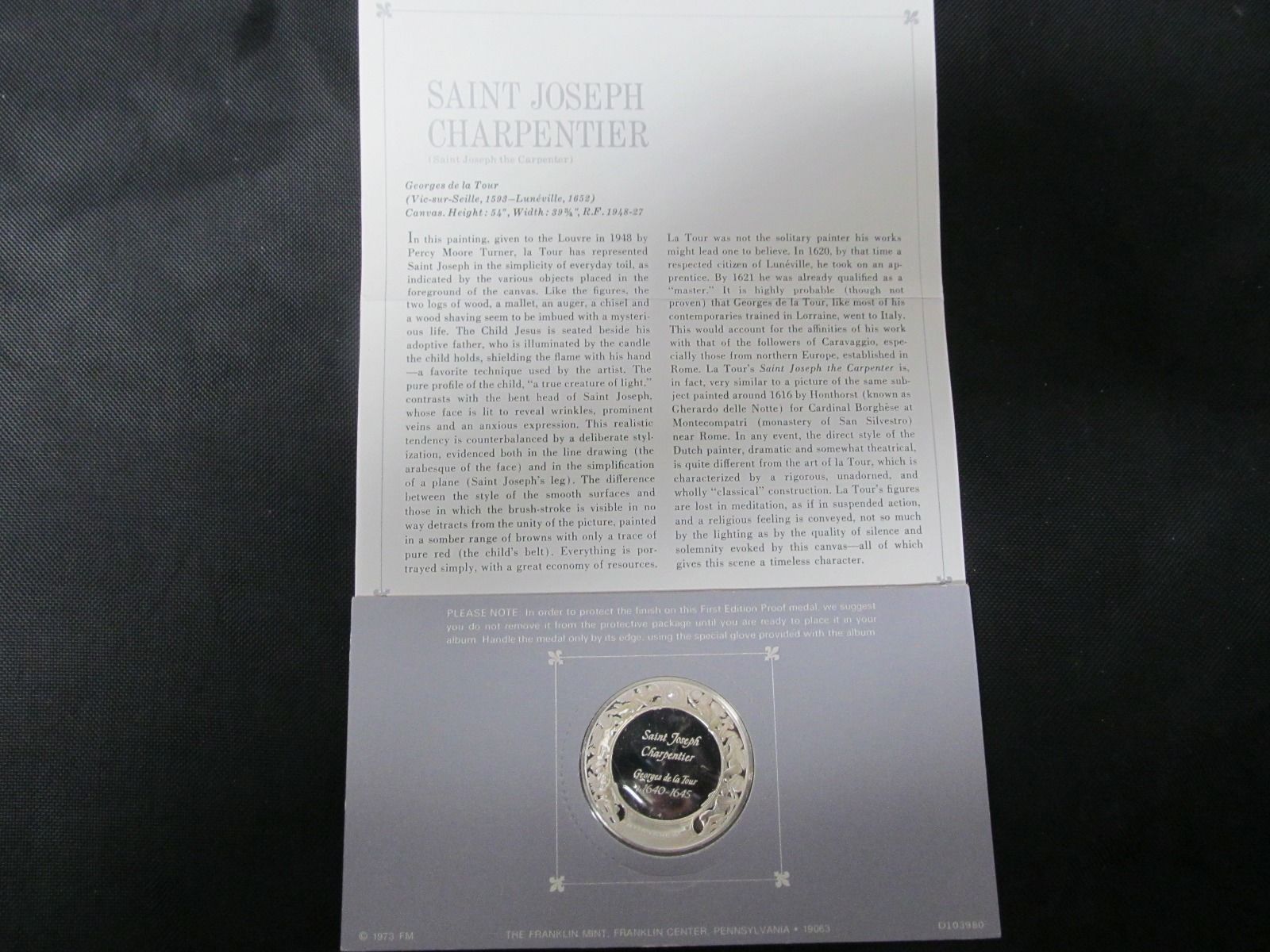 I-Really-Liked-This-1973-Franklin-Mint-1-1/4-Oz-Sterling-Medal