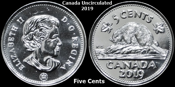 5-Canadian-5-Cent-Coins-For-2019-And-My-Checklist-To-Date