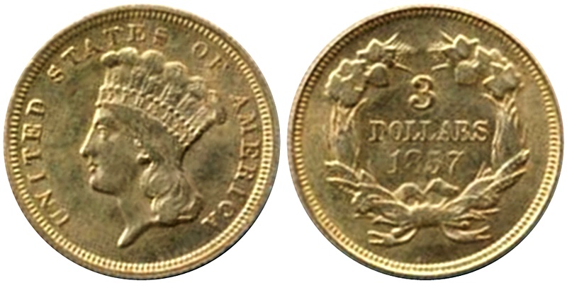 1857-$3-Princess-US-Gold-Opinions