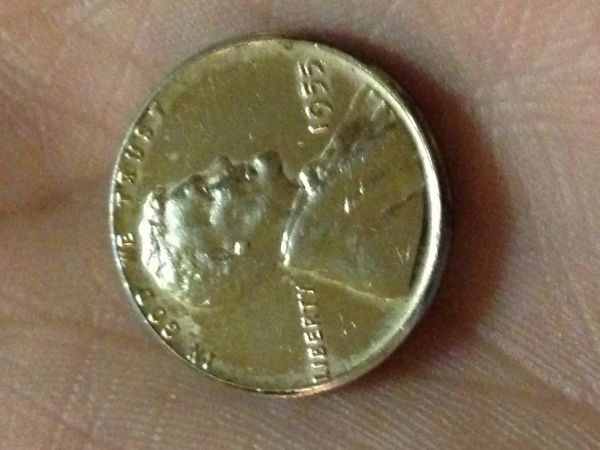 1955-Goldish-Silver-Color-Lincoln-Wheat-Penny