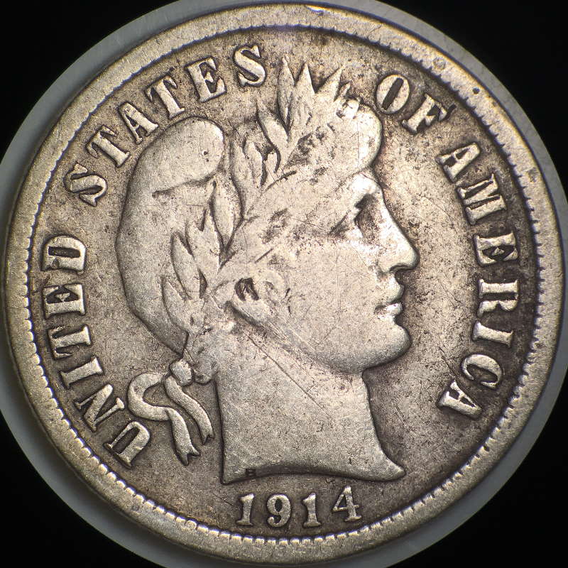 1914-D-Barber-Dime-Retained-Cud-Cherrypick