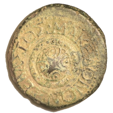 Ae23---Claudius-41-54-Ad-Macedonia---Shield?