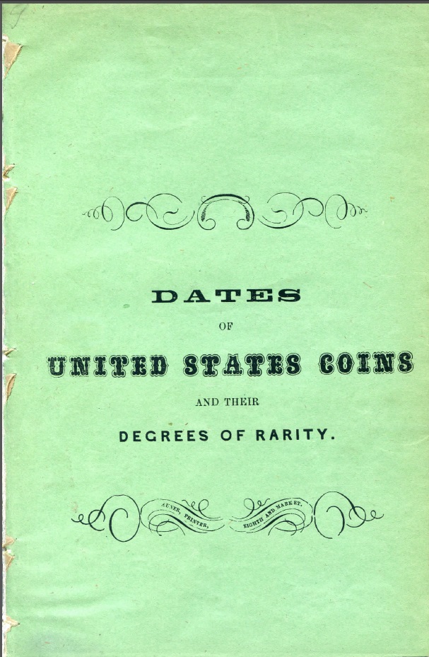 Coin-Rarity-Report-Published-In-1858