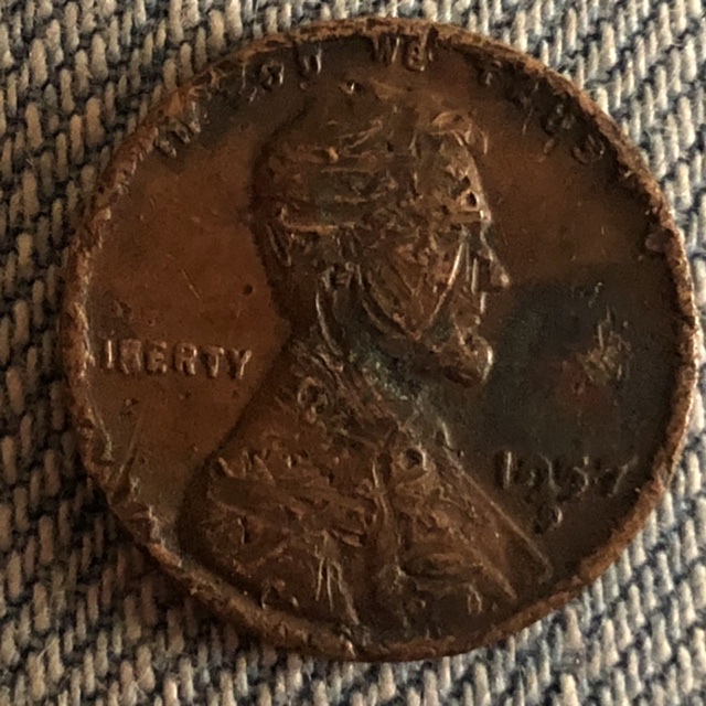 1957-D-Lincoln-Penny---Foreign-Planchet!