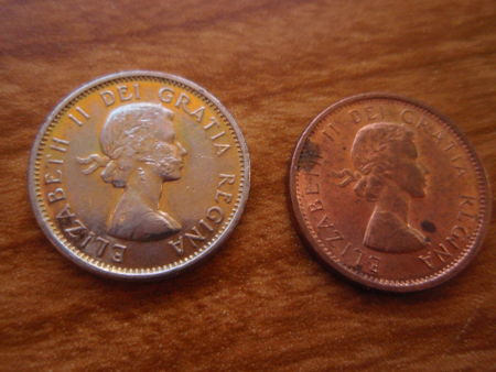 Possible-1956-Canadian-Penny-Off-Metal-Error?