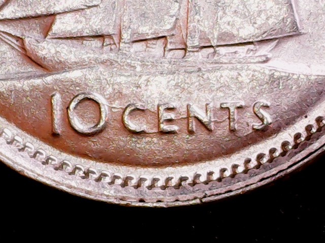 Canada-1940-10-Cents--Large-Die-Crack-?