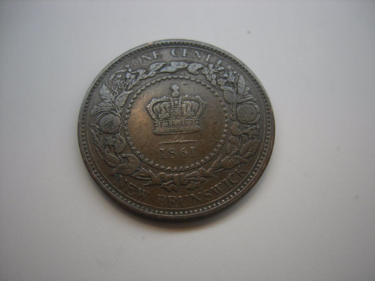 1861-New-Brunswick-1-Cent---Double-B