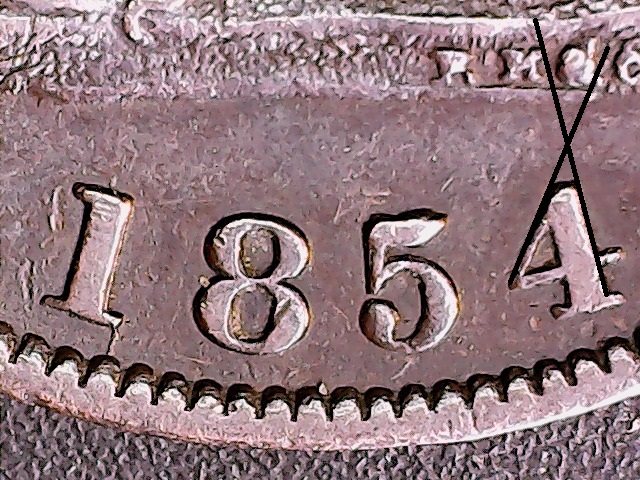 1854-Upper-Bank-Token-Half-Penny
