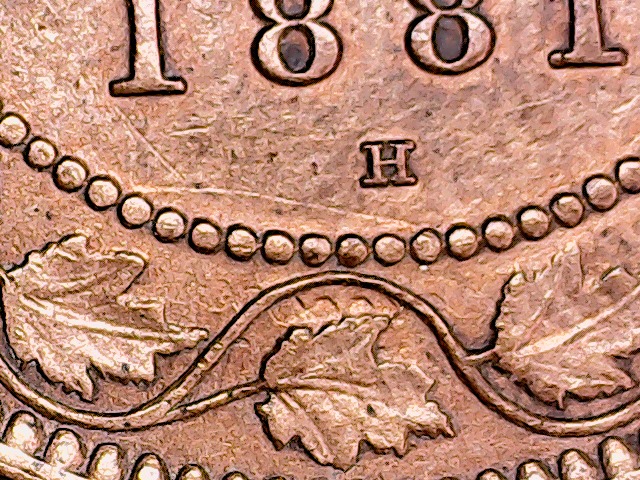 1881-H-Cent---Die-Clash-&-Rp-Letters