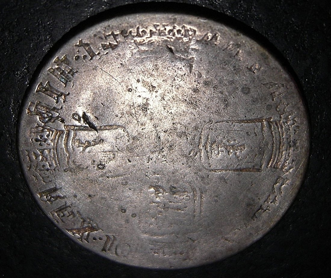 1697-Shilling---Double--Struck-Brockage