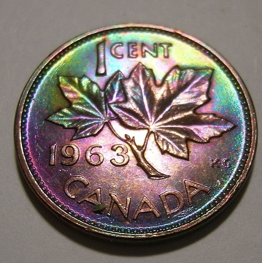 What-Could-Cause-Extreme-Shades-Of-Aqua-Blue-And-Violet-On-George-VI--Cent?